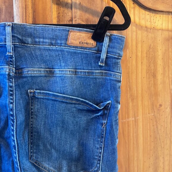 Express Stretch Cropped High Rise Jeans - Size 10R - Picture 5 of 9